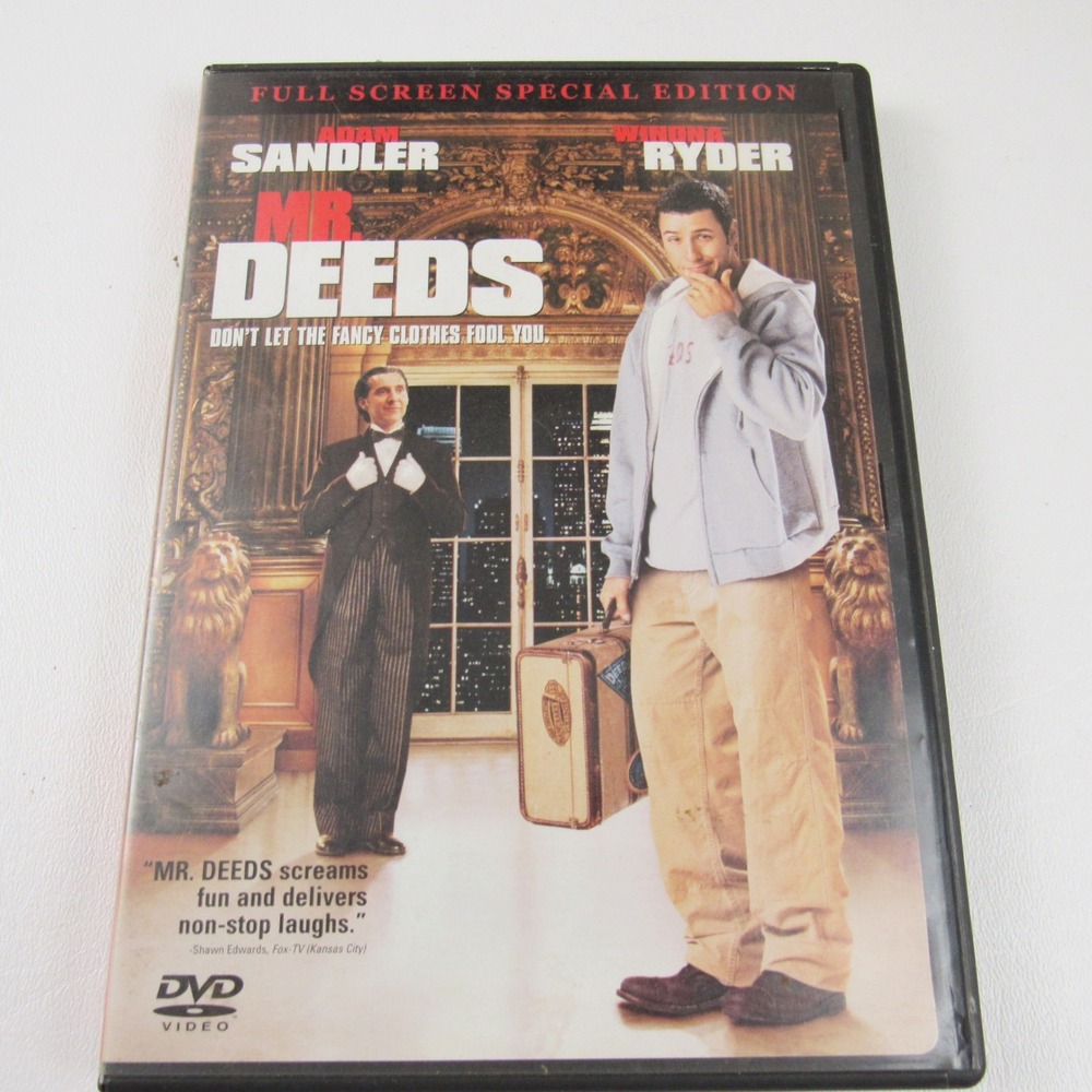 Mr. Deeds DVD Adam Sandler Winona Ryder Full Screen Special Edition Movie